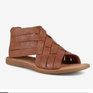 Born Iwa Woven Sandal brown leather women’s size 9
